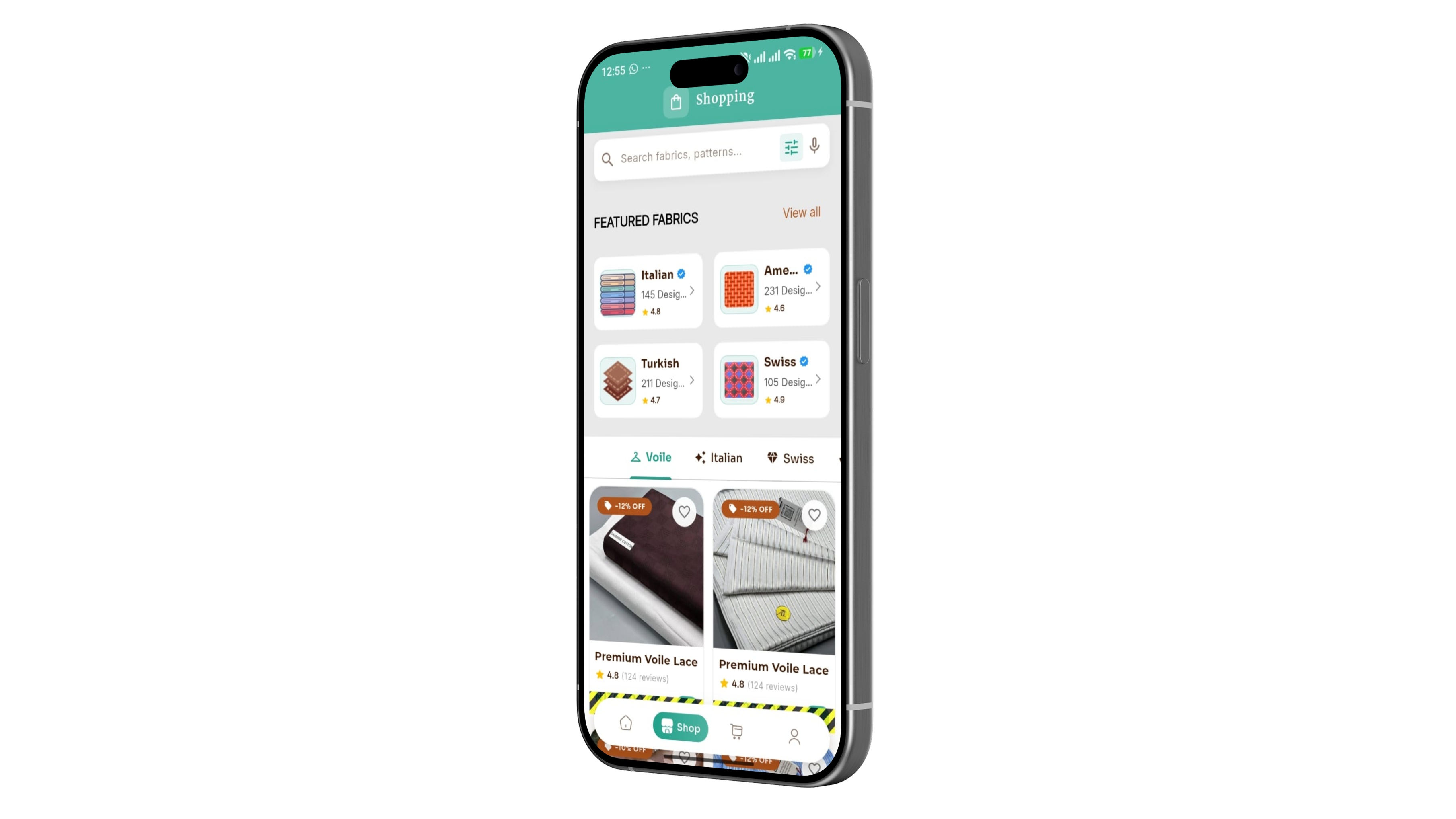 WearHouse App on Mobile